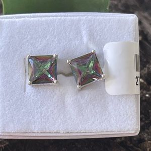 Mystic Topaz Earrings. SS posts